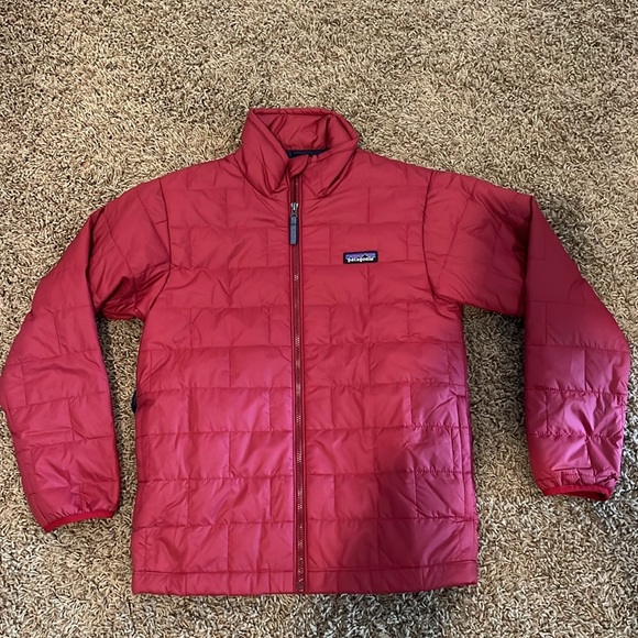 NWT Patagonia Kids Nano Puff Brick Quilted Puffer Jacket Brick Boys Size Large - Picture 4 of 10